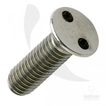 Countersunk A2 Stainless Steel 2-Hole Machine Screw