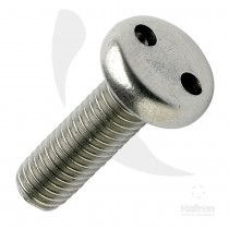Pan Head A2 Stainless Steel 2-Hole Machine Screw