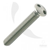 Raised Countersunk A2 Stainless Steel 2-Hole Machine Screw