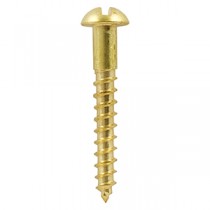 Brass Slot Round Head Woodscrews