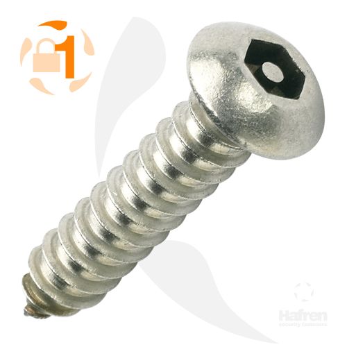 SELF TAPPING A2 STAINLESS STEEL BUTTON HEAD PIN HEX  8G X   3/4  (4.2MM X 19MM)