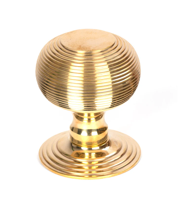 FTA 50839 POLISHED BRASS BEEHIVE CENTRE DOOR KNOB