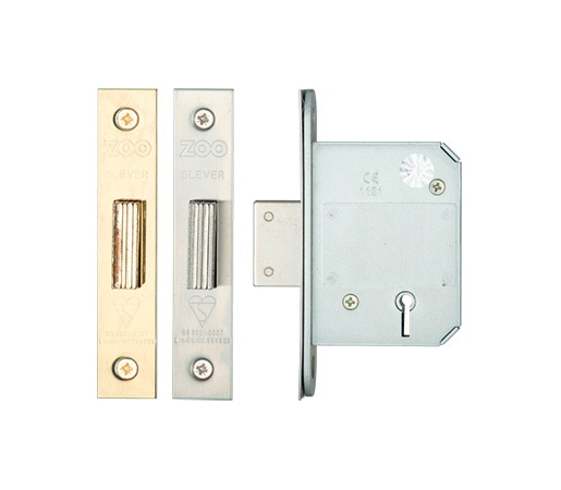 BRITISH STANDARD 5-LEVER DEADLOCK 64MM (2 1/2") SATIN STAINLESS STEEL