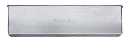 CURVED INTERIOR LETTER TIDY FLAP 280 X 83MM (11" X 3") SATIN CHROME