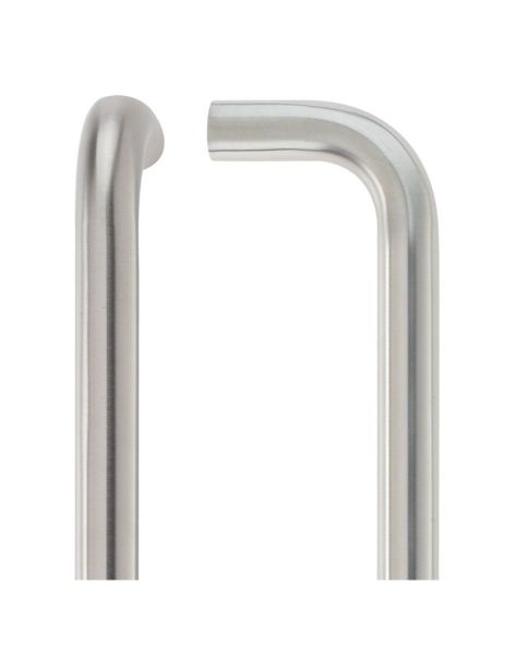 'D' PULL HANDLE 300 X 19MM SATIN STAINLESS STEEL (201 GRADE)