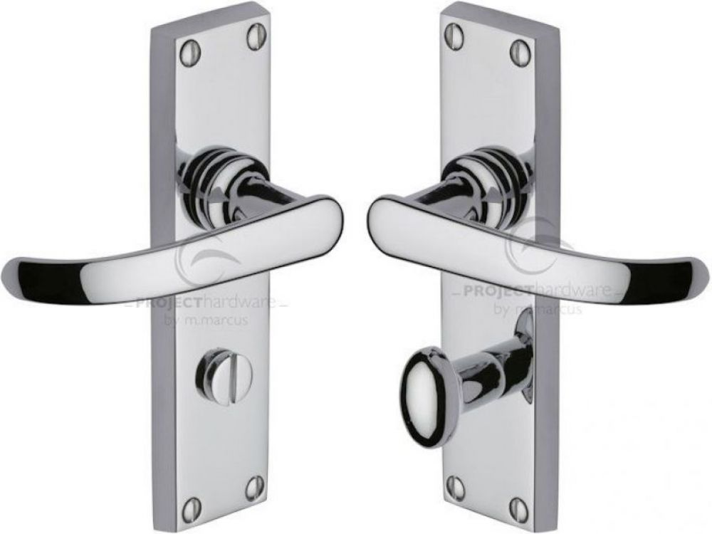 VICTORIAN STRAIGHT LEVER BATHROOM ON PLATE POLISHED CHROME