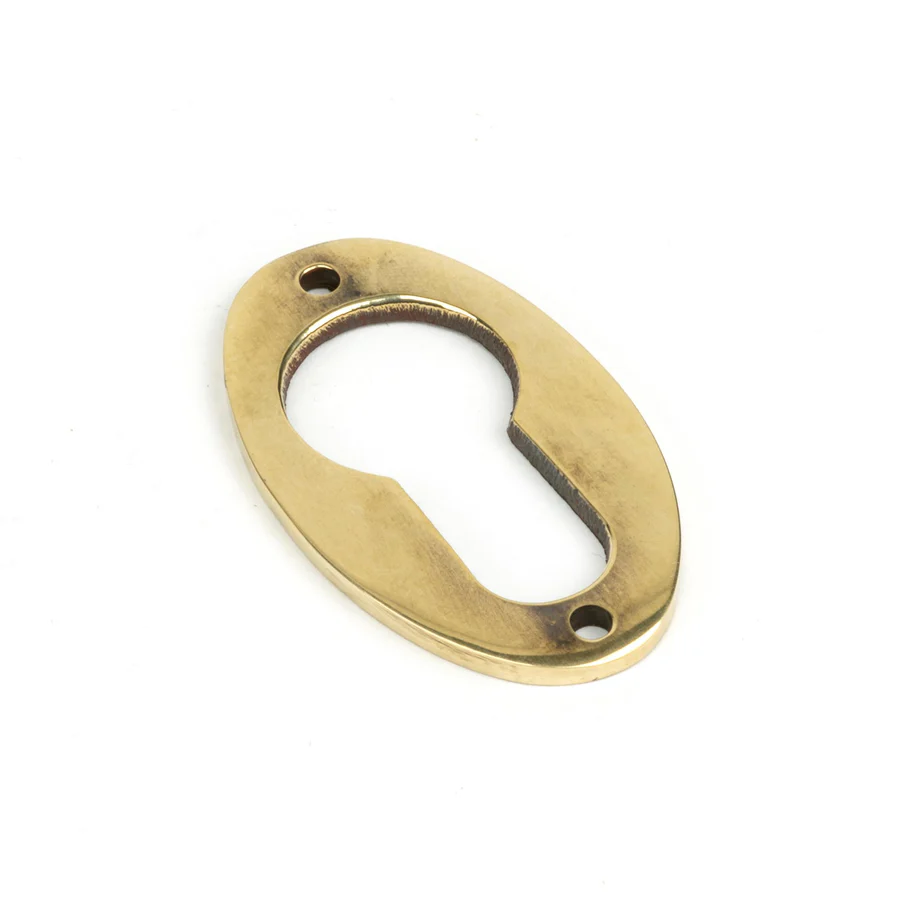 FTA 83819 AGED BRASS OVAL EURO ESCUTCHEON