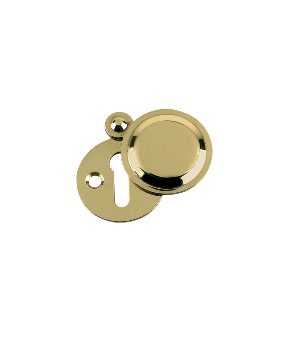 COVERED VICTORIAN ESCUTCHEON 32MM DIA POLISHED BRASS