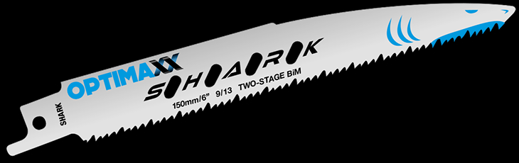 **DISCONTINUED** OPTIMAXX SABRE SAW BLADES - TX-SHARK 130MM CUT VARI-USE WOOD/METAL LONG LIFE BI-METAL BLADE (PACK OF 5)