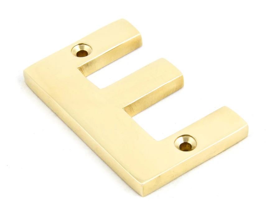 FTA 83801E POLISHED BRASS LETTER E