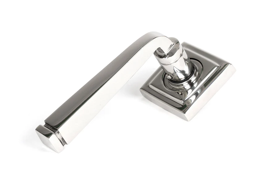 FTA 50080 POLISHED MARINE SS (316) AVON ROUND LEVER ON ROSE SET (SQUARE) - UNSPRUNG