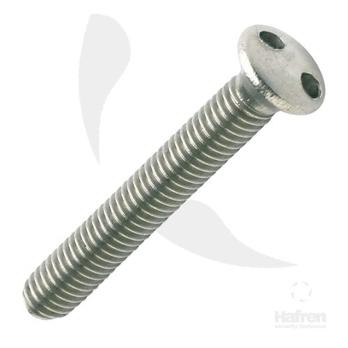 MACHINE SCREW A2 STAINLESS STEEL RAISED COUNTERSUNK 2-HOLE M3.5 X 50MM