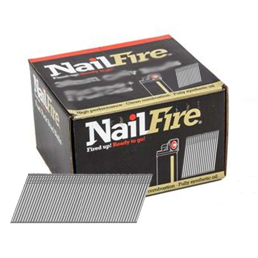 NAILFIRE 2ND FIX ANGLED STAINLESS STEEL BRAD & FUEL PACK 32MM (TUB OF 2000)