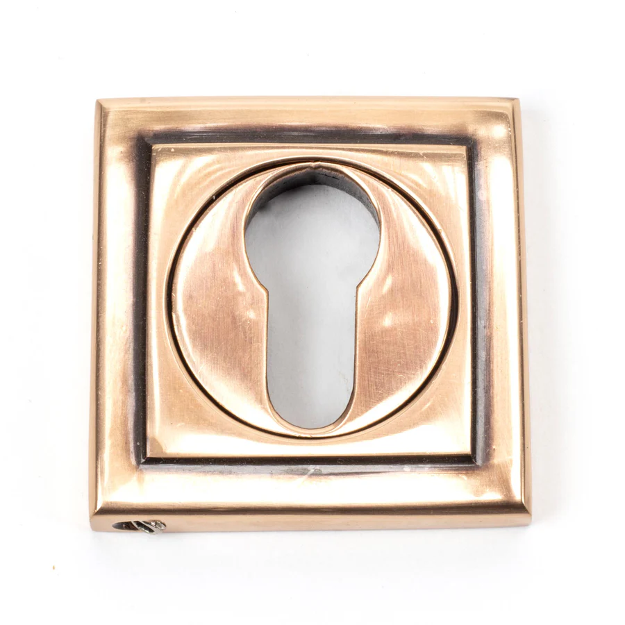 FTA 46128 POLISHED BRONZE ROUND EURO ESCUTCHEON (SQUARE)