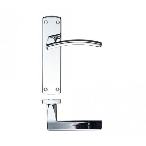 TOLEDO LEVER ON PLATE LATCH POLISHED CHROME
