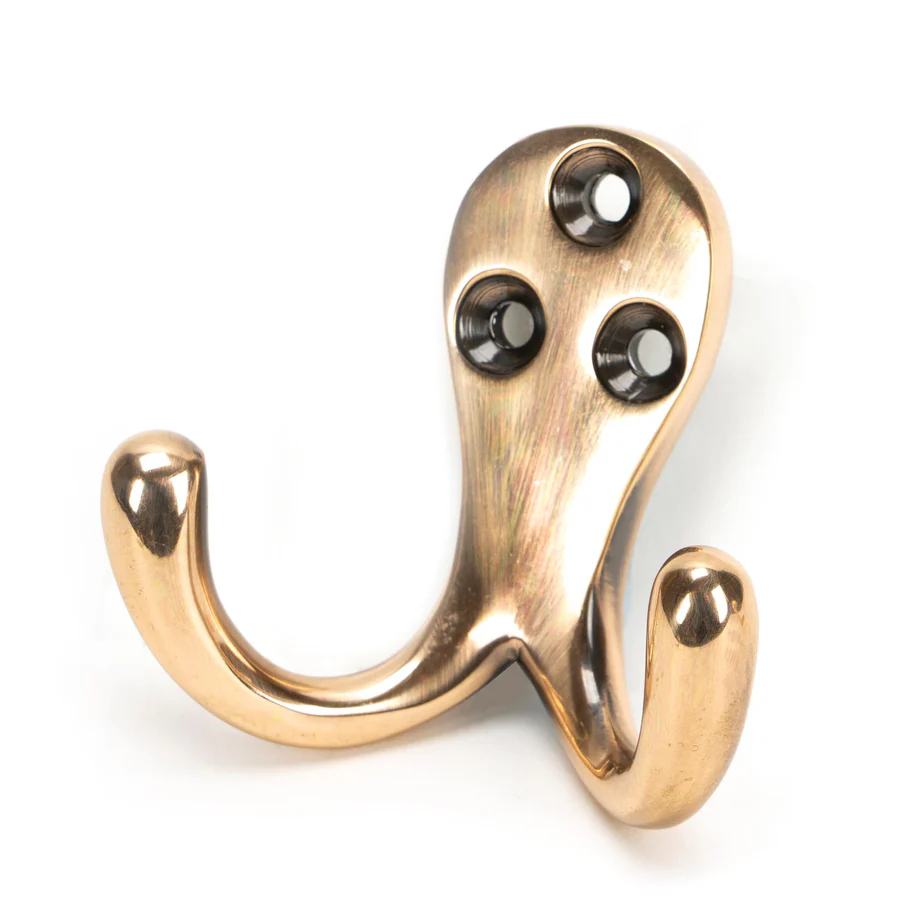FTA 46300 POLISHED BRONZE CELTIC DOUBLE ROBE HOOK