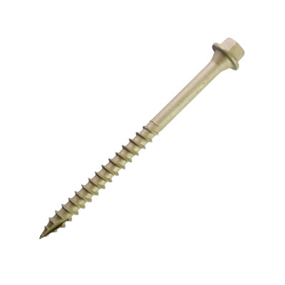 TIMBERDRIVE STRUCTURAL HEX TIMBER SCREW (EXTERIOR BROWN COATING)  6.3 X 100MM 