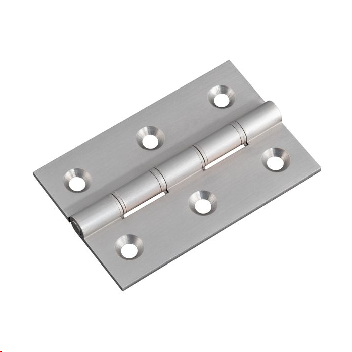 DOUBLE PHOSPHOR BRONZE WASHERED BUTT HINGE 75 X 50 X 2.5MM (3" X 2") POLISHED LACQUERED/BRASS (PAIR)