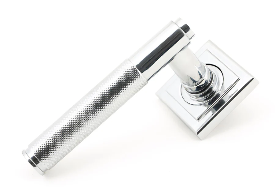 FTA 45666 POLISHED CHROME BROMPTON LEVER ON ROSE SET (SQUARE)