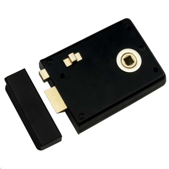 TRADITIONAL RIM LATCH 102 X 76MM BLACK