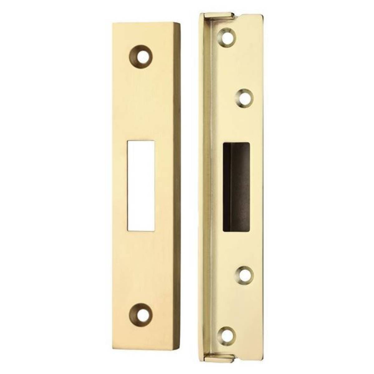 BRITISH STANDARD 5-LEVER DEADLOCK 13MM (1/2") REBATE KIT POLISHED BRASS