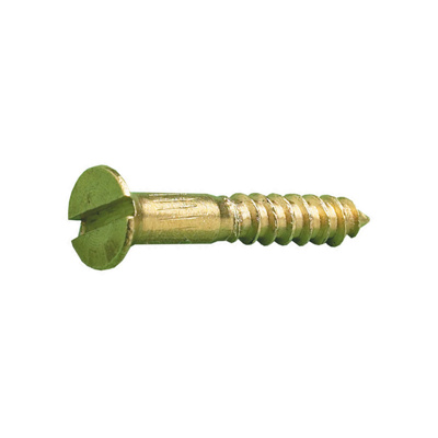 WOODSCREW - BRASS CSK SLOTTED 10G X 1 