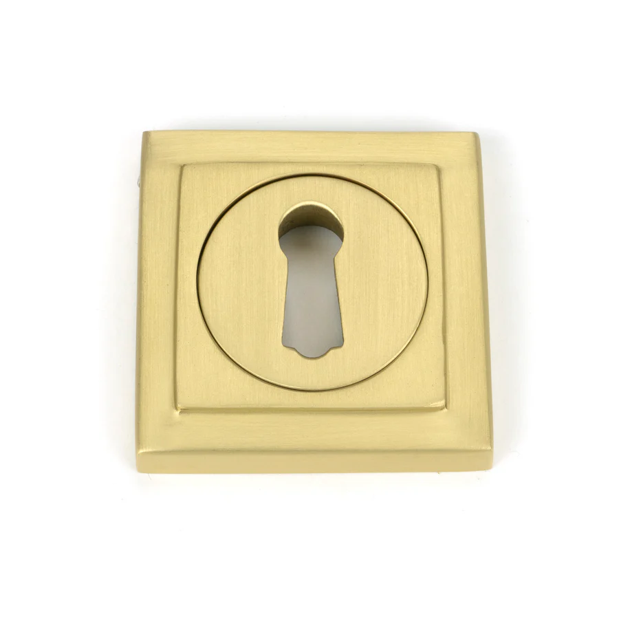 FTA 50875 SATIN BRASS ROUND ESCUTCHEON (SQUARE)