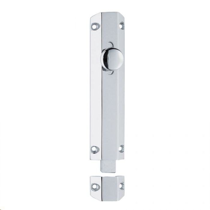 SURFACE BOLT (WITH EXTRUDED, FLAT & ANGLE KEEP) 102 X 36MM POLISHED CHROME