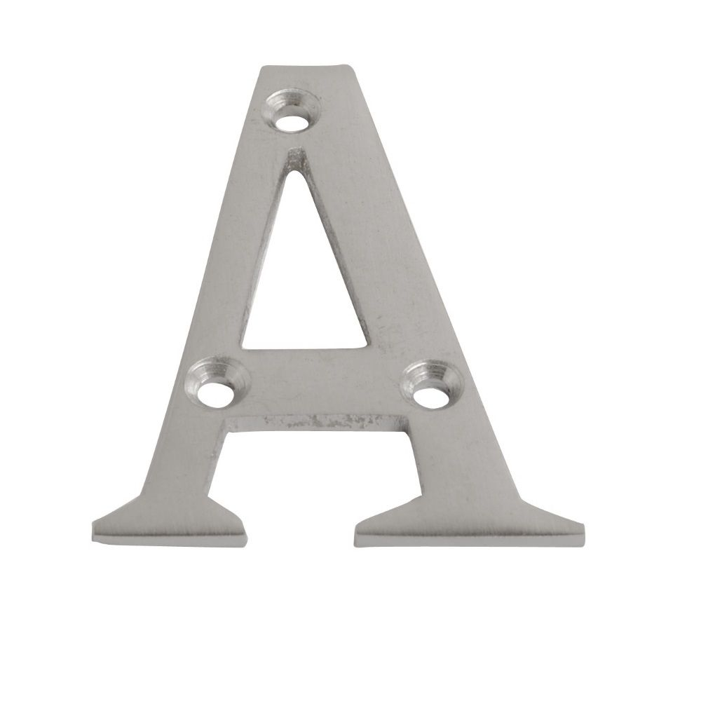 FACE-FIX LETTER 'A' 64MM (2.5") SATIN CHROME