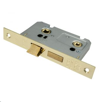 CONTRACT BATHROOM MORTICE SASHLOCK 76MM (3") ELECTRO BRASS