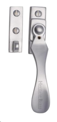 VICTORIAN WEDGE PATTERN CASEMENT FASTENER (LOCKABLE) 127MM (5") SATIN CHROME