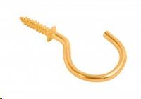 SCREW-IN CUP HOOK - ELECTRO BRASSED 19MM (3/4")