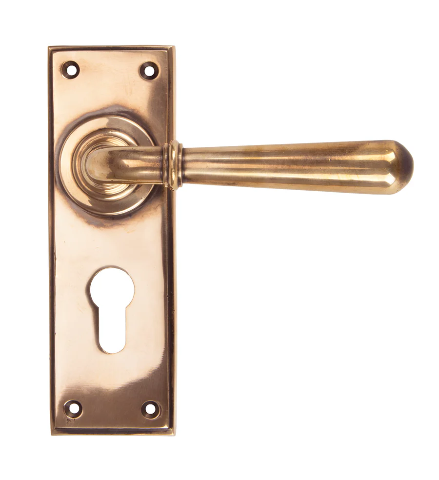 FTA 91922 POLISHED BRONZE NEWBURY LEVER EURO LOCK SET
