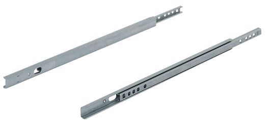BALL BEARING 17MM GROOVED DRAWER RUNNERS - SINGLE EXTENSION 352-570MM 10KG CAPACITY (PAIR)