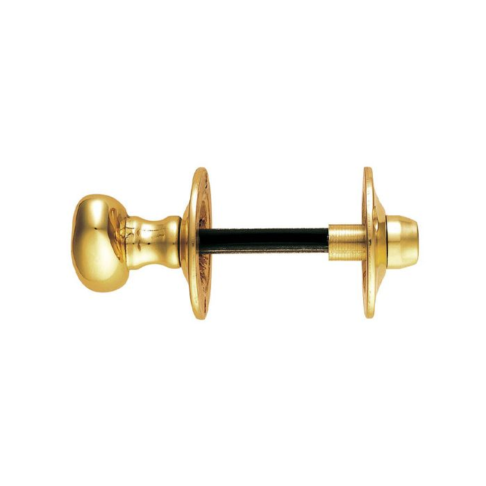 OVAL BATHROOM TURN & RELEASE 32MM POLISHED BRASS