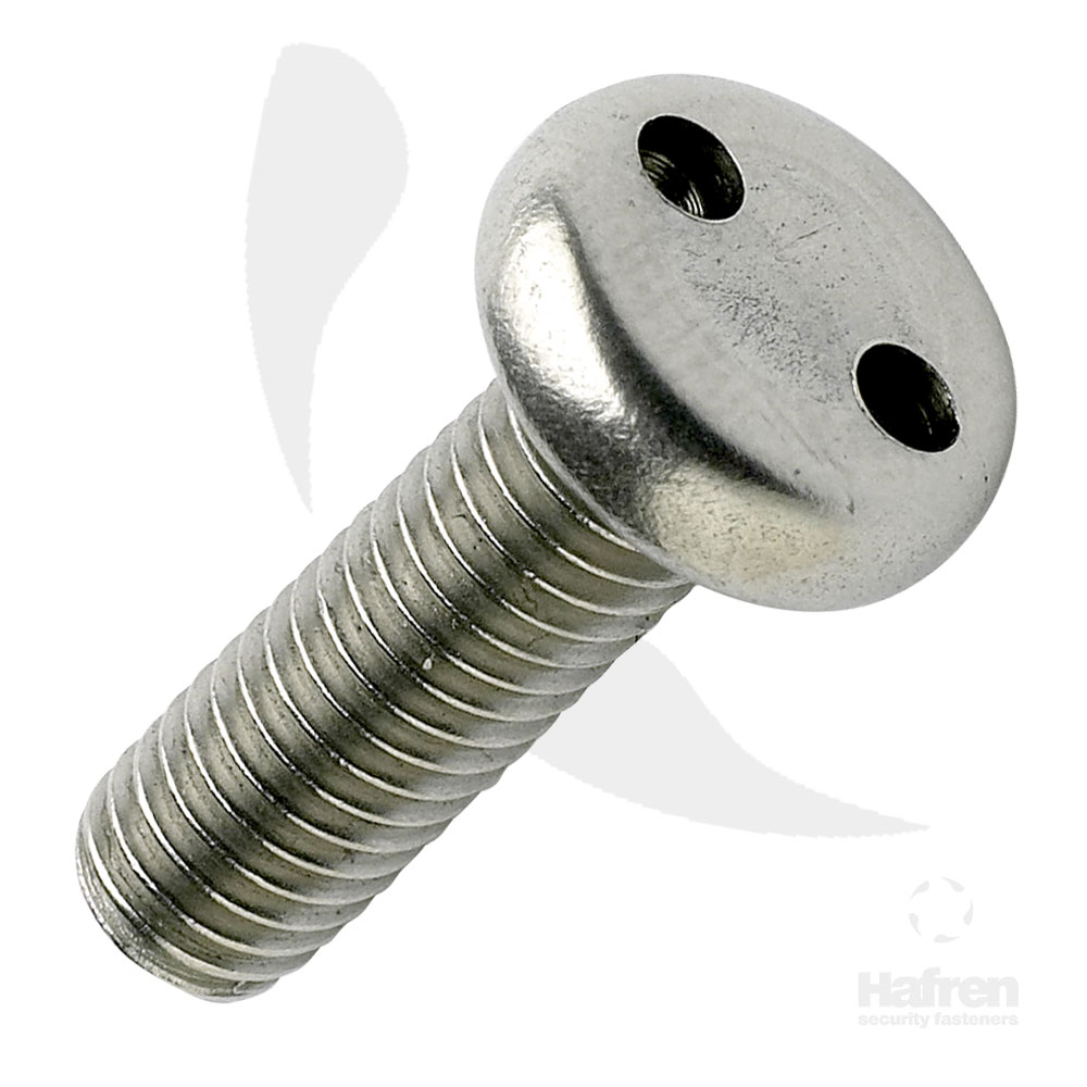 MACHINE SCREW A2 STAINLESS STEEL PAN HEAD 2-HOLE M6 X 25MM