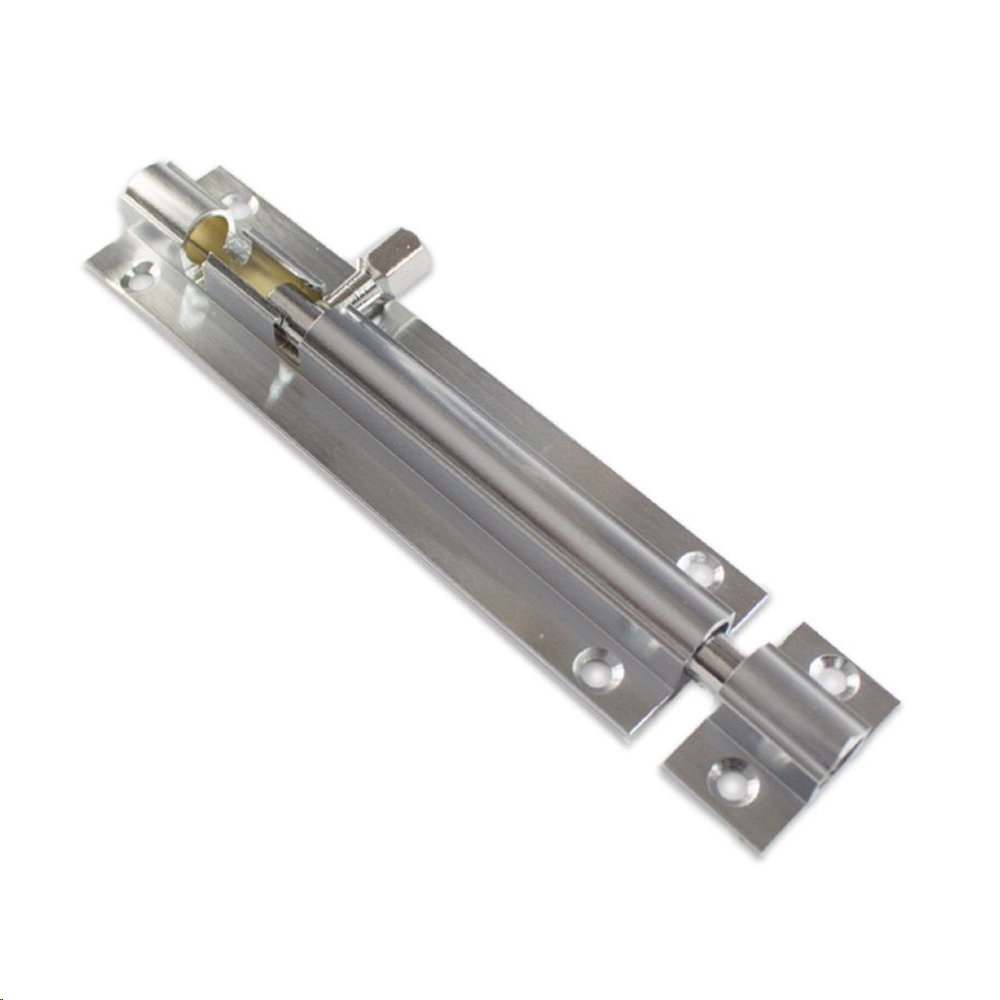 STRAIGHT BARREL BOLT  75MM X 25MM (3" X 1") SATIN CHROME