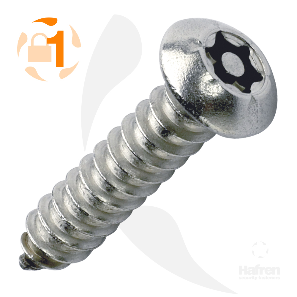 SELF TAPPING A2 STAINLESS STEEL BUTTON HEAD 6-LOBE PIN 12  X 1-1/2 (5.5 X 38MM)