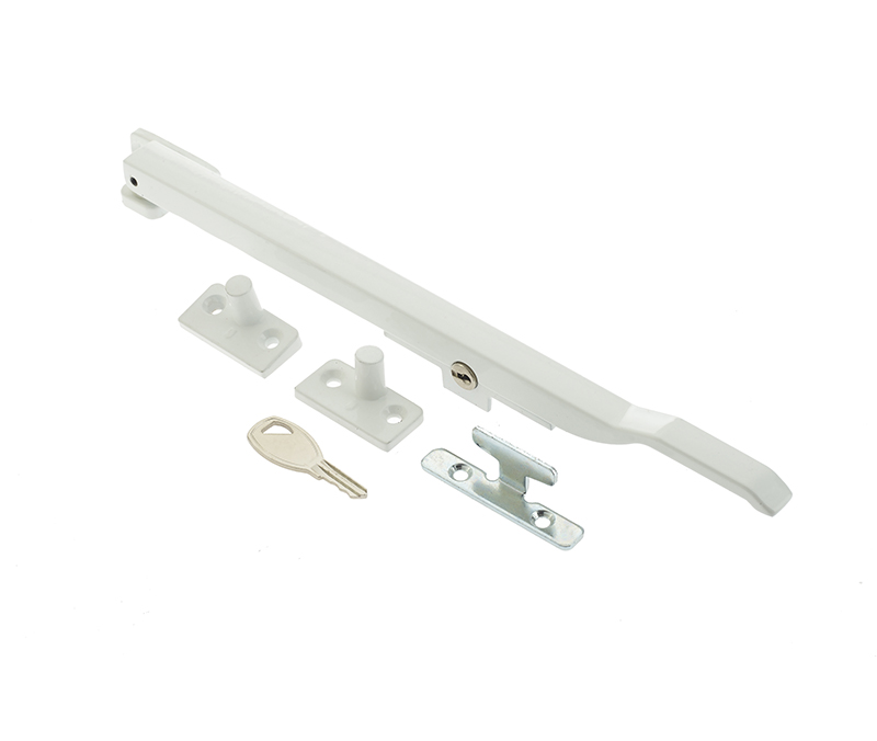 CONTRACT CASEMENT STAY (LOCKABLE) 250MM (10") WHITE