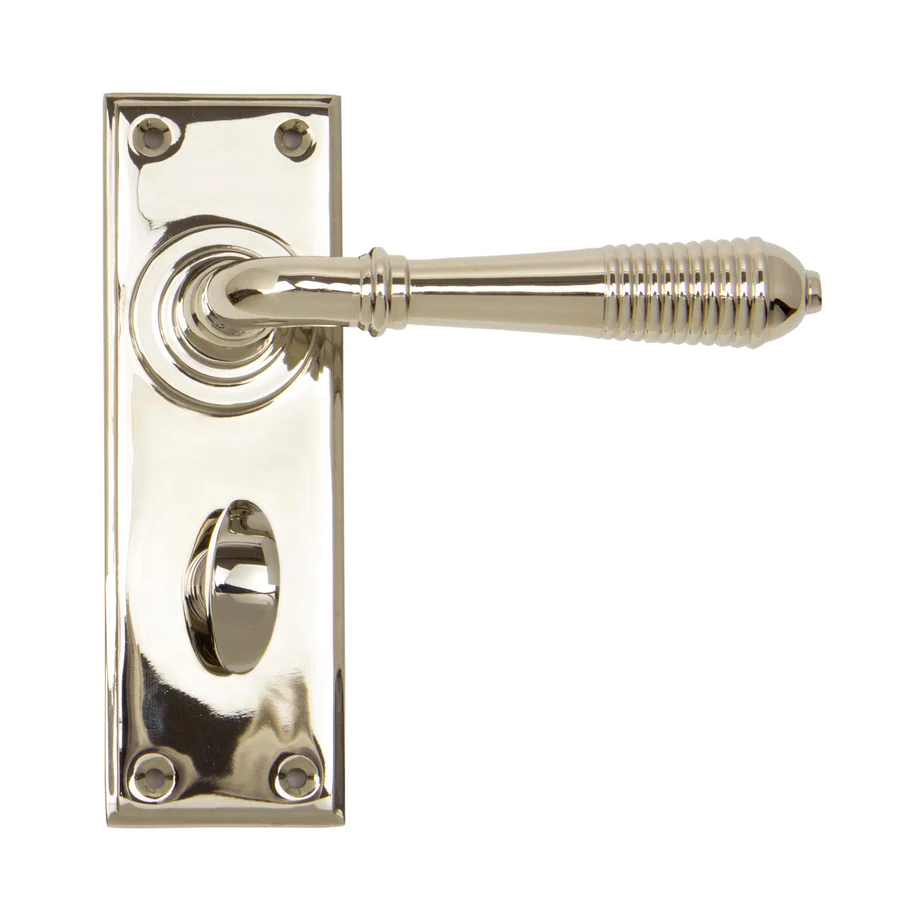 FTA 33326 POLISHED NICKEL REEDED LEVER BATHROOM SET