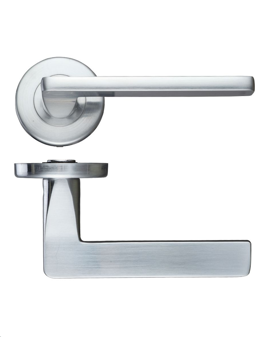 LEON LEVER ON ROSE SATIN CHROME