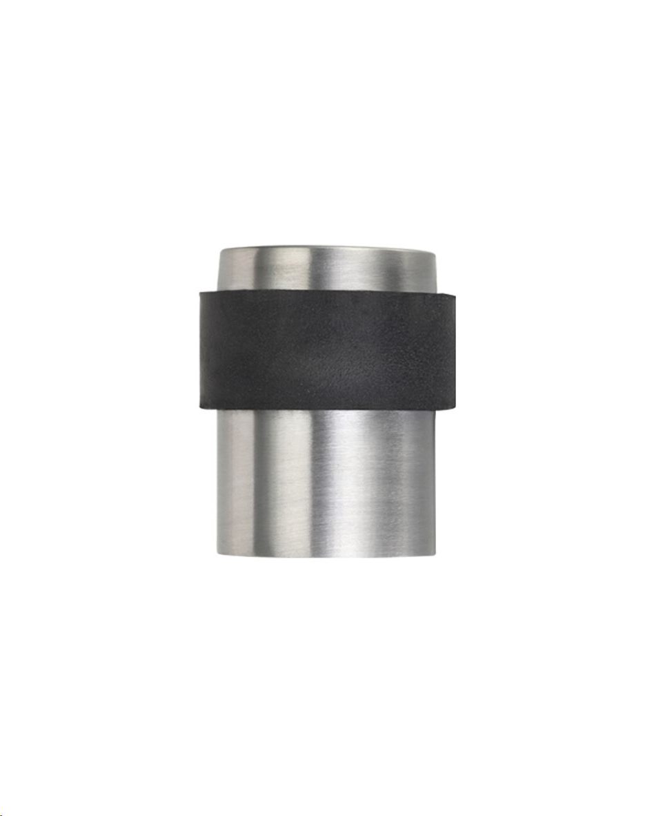 ROUND FLOOR MOUNTED DOOR STOP 35 X 40MM SATIN STAINLESS STEEL