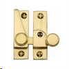 QUADRANT ARM SASH FASTENER (LOCKABLE) POLISHED BRASS