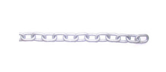 STRAIGHT LINK WELDED CHAIN GALV  7MM X 38MM (PER METRE)