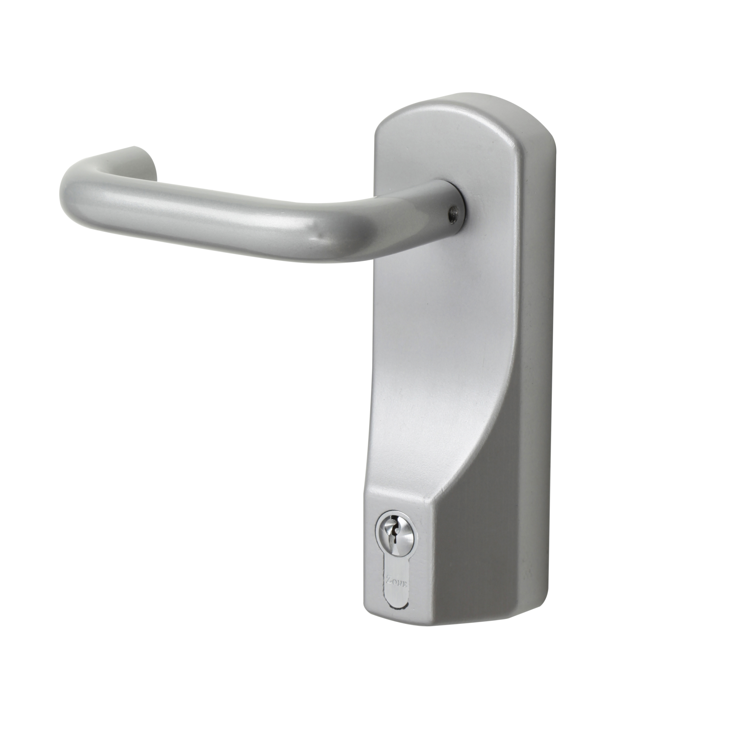 OUTSIDE ACCESS DEVICE - HANDLE WITH EURO CYLINDER SILVER