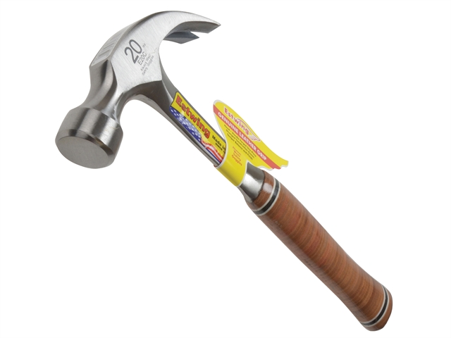ESTWING CURVED CLAW HAMMER - LEATHER HANDLED 20OZ 