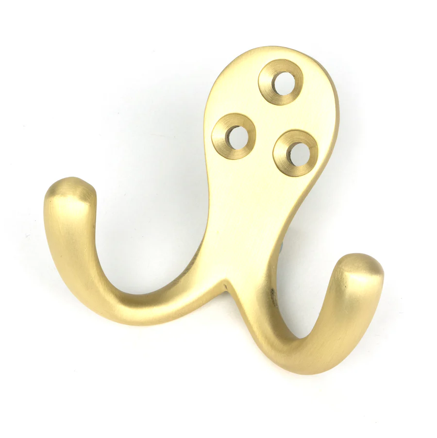 FTA 51304 SATIN BRASS CELTIC DOUBLE ROBE HOOK