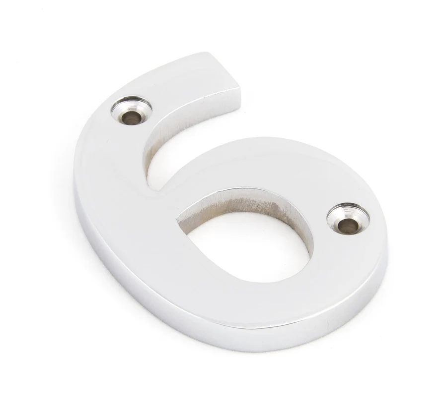 FTA 83726 POLISHED CHROME NUMERAL 6