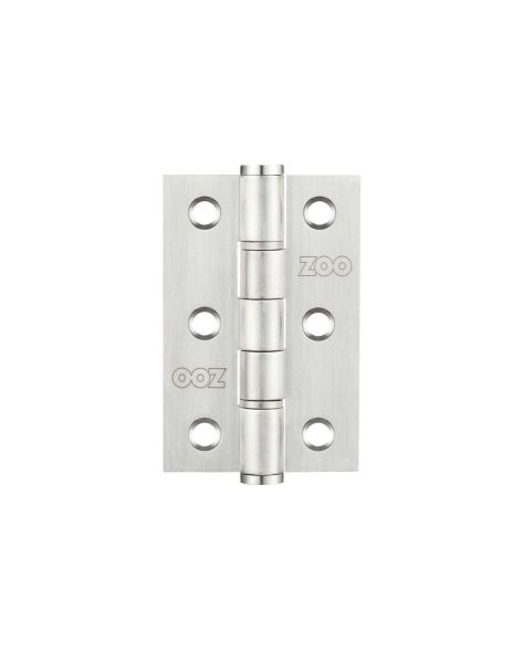 WASHERED BUTT HINGE 76 X 50 X 2MM (3" X 2") SATIN STAINLESS STEEL