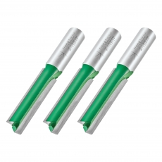 CRAFT PRO TWO FLUTE STRAIGHT ROUTER CUTTER 12.7MM DIA (1/2" SHANK) PACK OF 3